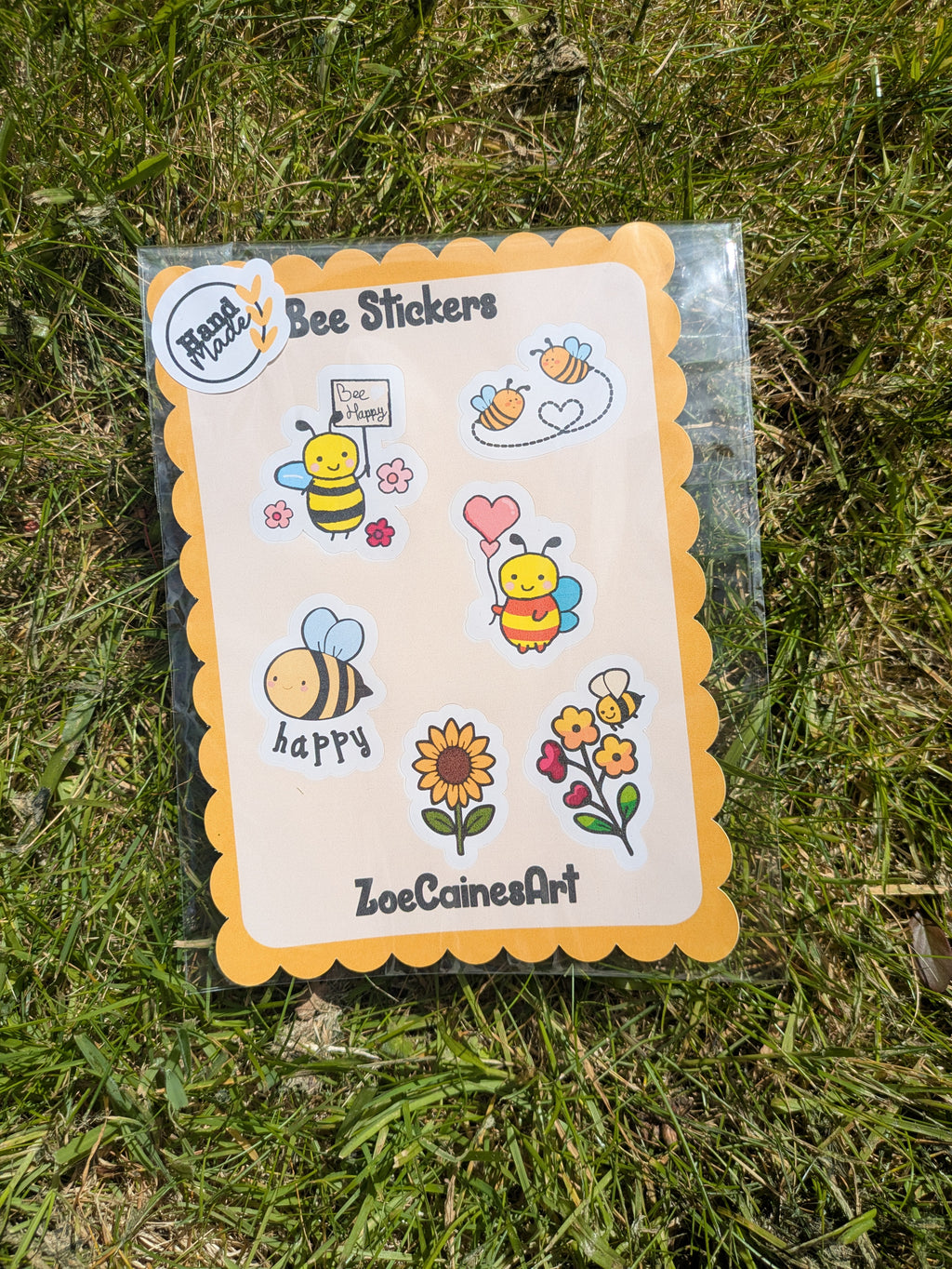 Busy Bee Gift Bundle – Tote, Stickers, Glass Cup & Accessories 🐝🌸