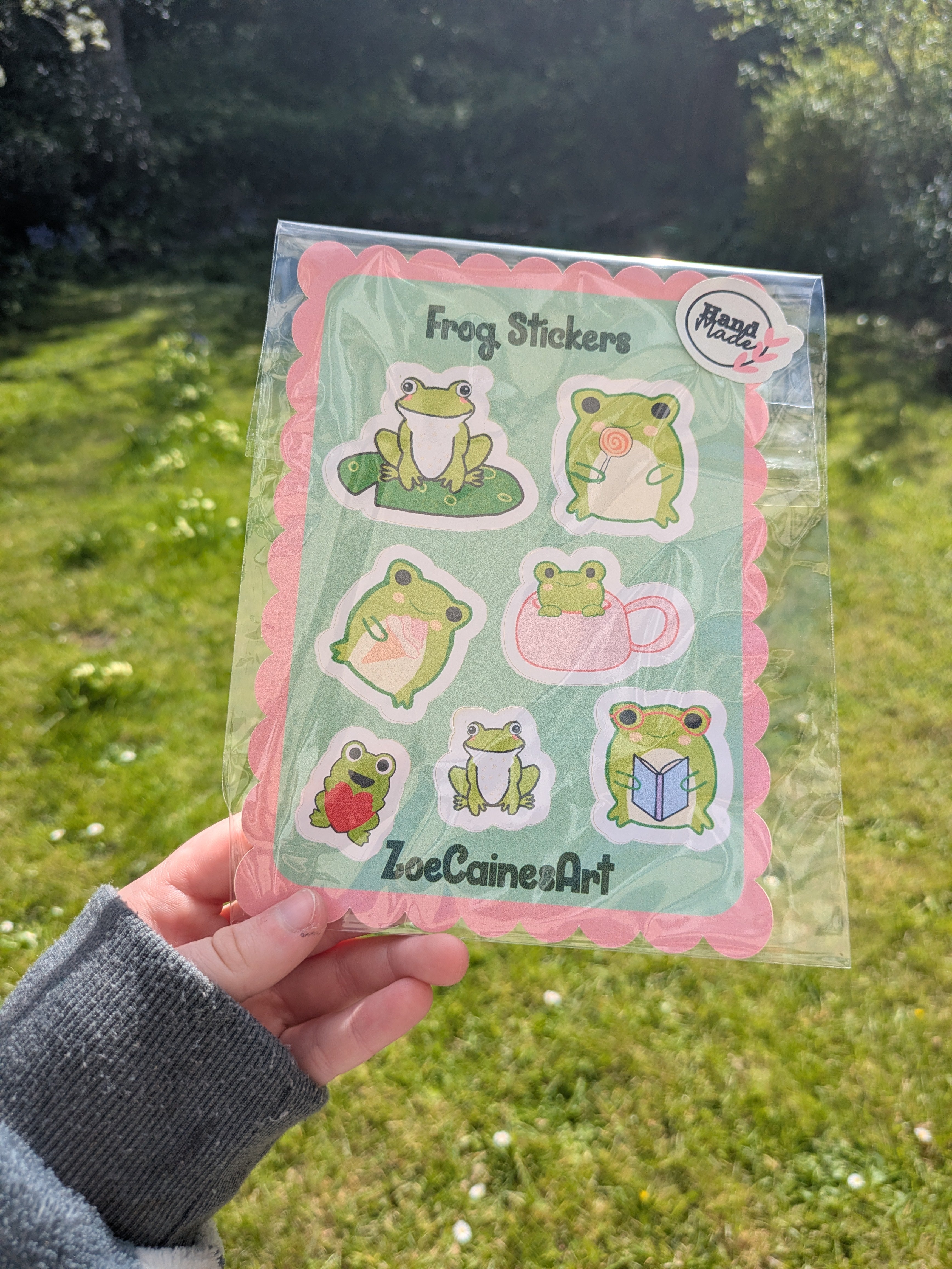 Cute & Cozy Frog Stickers 🐸 – Happy Frogs Sticker Sheet