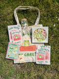 Cute Frog + Mushroom Gift Bundle – Tote Bag, Stickers, Prints, & Accessories