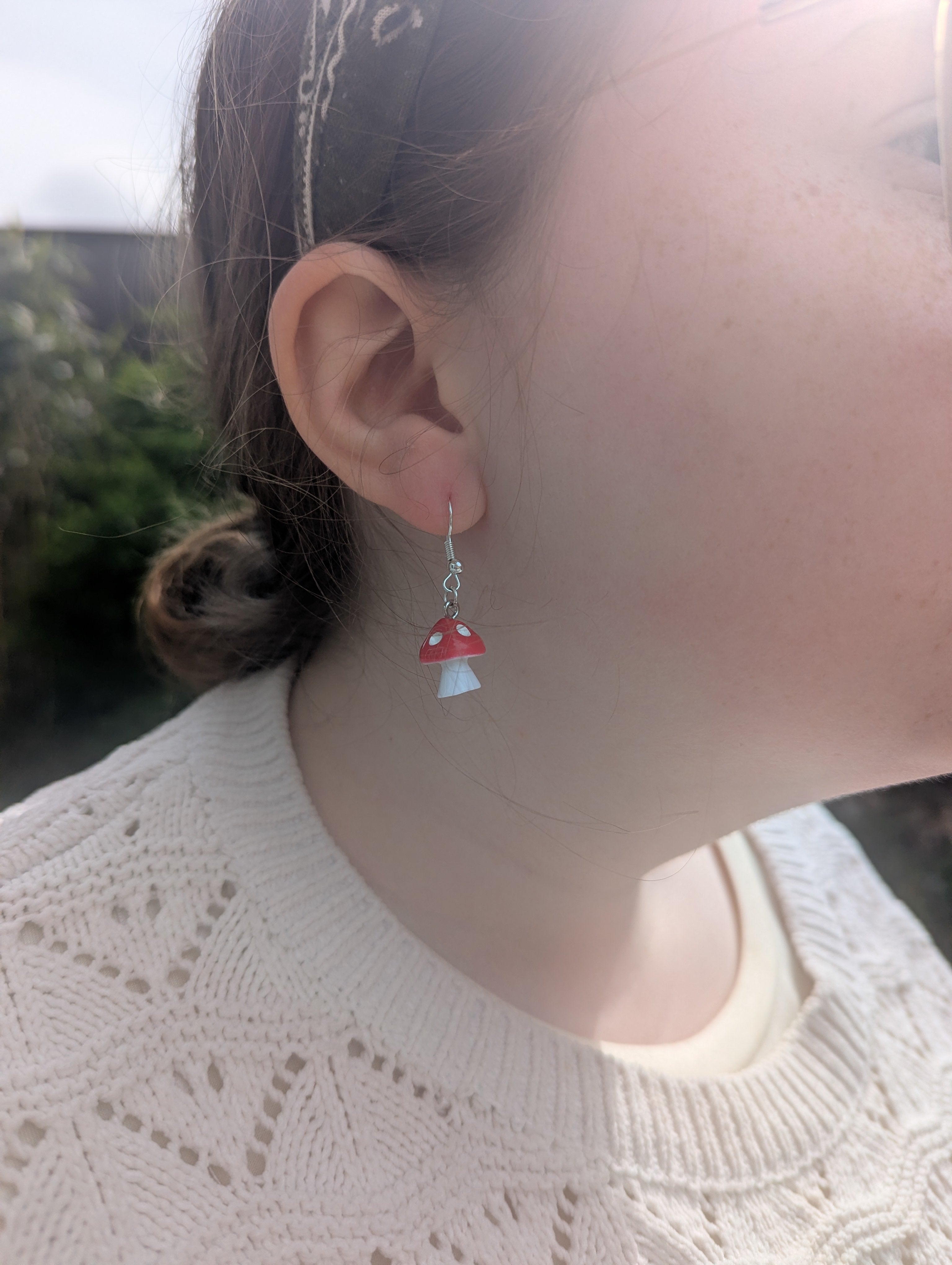 Cute Mushroom Dangle Earrings – Cottagecore Jewellery 🍄✨