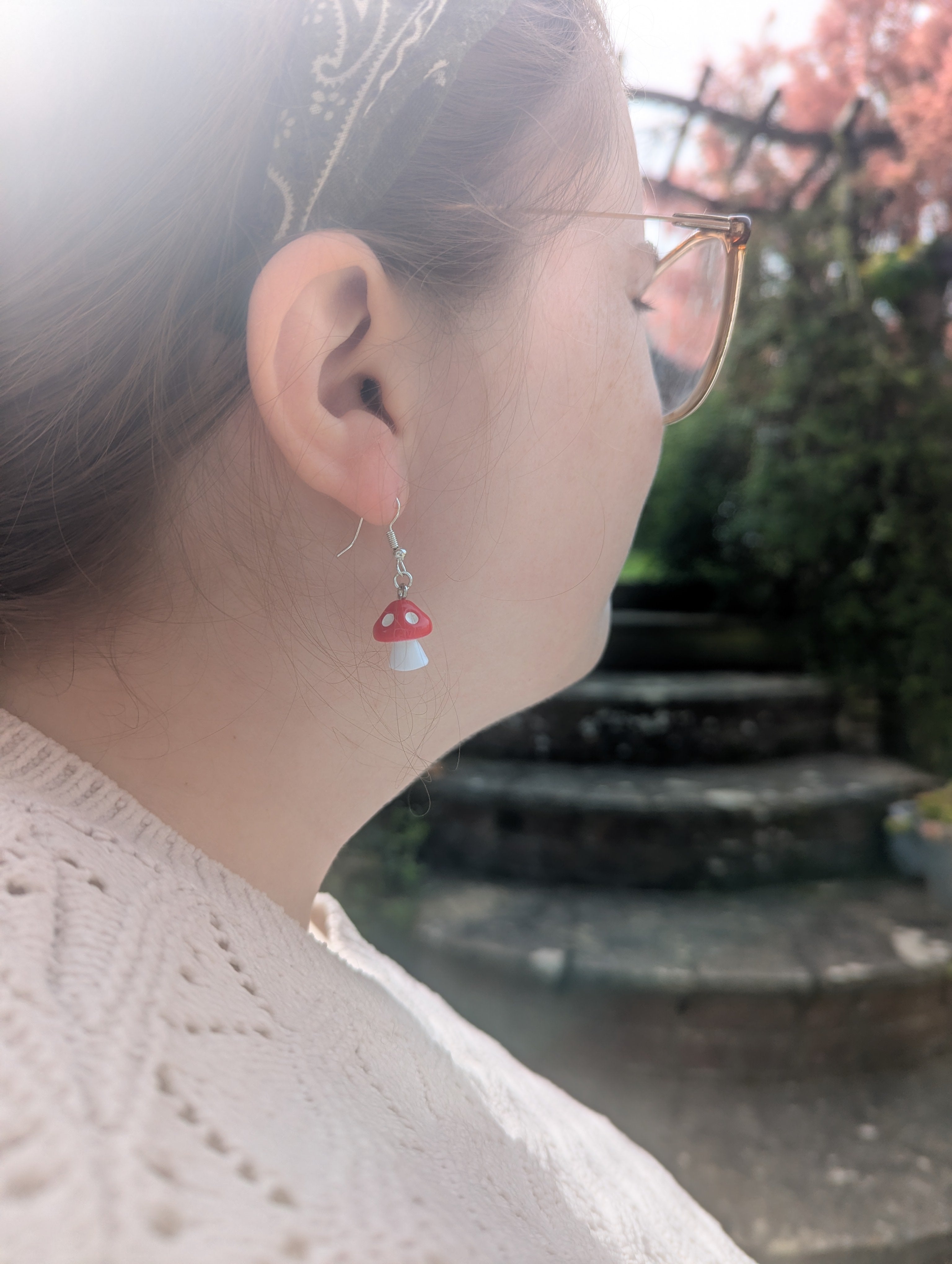 Cute Mushroom Dangle Earrings – Cottagecore Jewellery 🍄✨